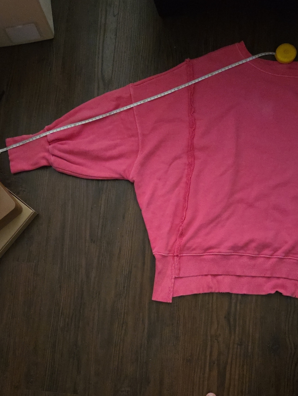 FREE PEOPLE We The Free Camden Sweatshirt In Hot Pink in sz Medium SOLD AS IS - Picture 6 of 6